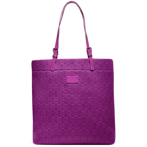 michael kors purple neoprene tote|michael kors purple purse.